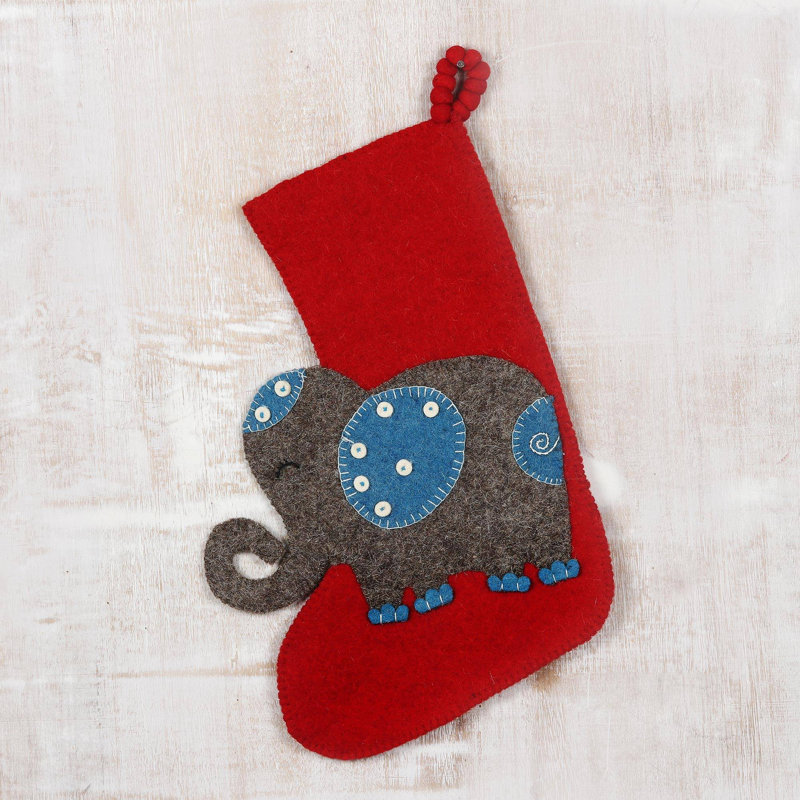 Chaussette de Noël éléphant