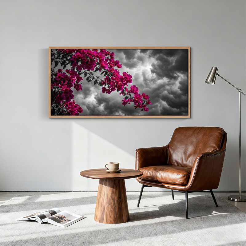 Tableau encadré « Ciel floral » sur toile, 122 x 61 cm (48 x 24 pouces), 1 pièce, 48 x 24 pouces
