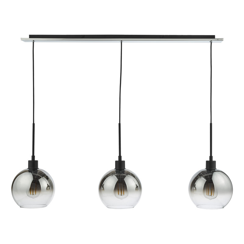 Nicaela 3 - Light Pendant, Smoked, Matt Black