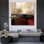 Art sur toile tendu par Brayden Studio® Maitland, Laurie Gallery: Symphony in Red and Khaki I