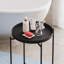 Table basse de style industriel, métal noir, 18,1 po x 22,0 po x 18,1 po | Fabrication 100% acier durable, poids léger de 4,5 lb | Design moderne parfait pour le salon et le bureau, ajout élégant et stylé-369181587