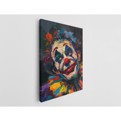 Reproduction de peinture à l'huile de clown sur toile, décoration murale moderne pour la maison et le bureau