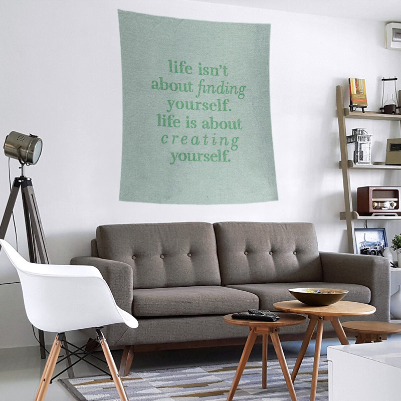 Tapisserie en polyester à créer vous-même quote, H 80 po x l 68 po, Vert