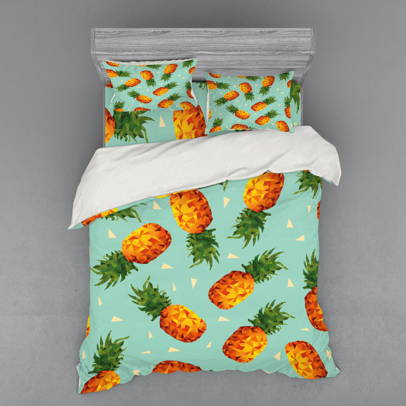 Ensemble de housse de couette rétro en poly, Housse de couette grand + 3 pièces supplémentair
