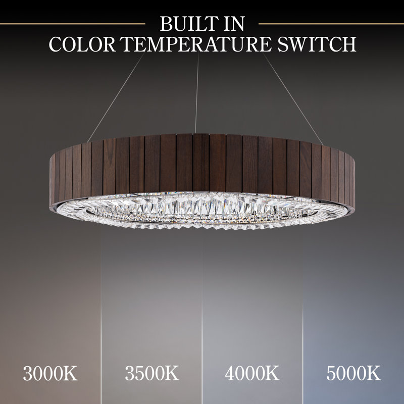 Andean 1 - Light LED Pendant, Smokey Walnut