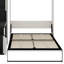 Lit escamotable double avec bureau, tablettes de rangement et armoires