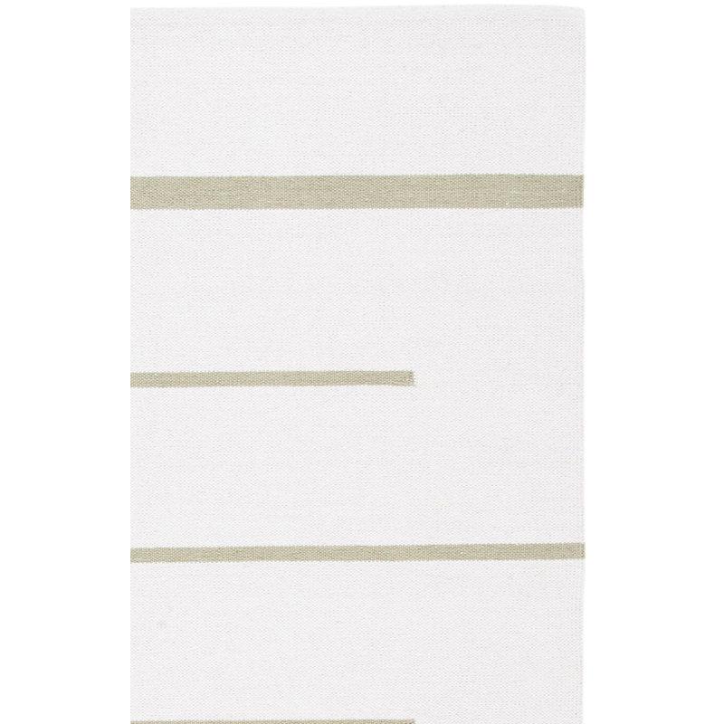 Estref Hand Woven Cotton Striped Rug, Rectangle 4' x 6'