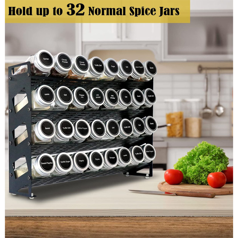 Freestanding Spice Jar & Rack Set