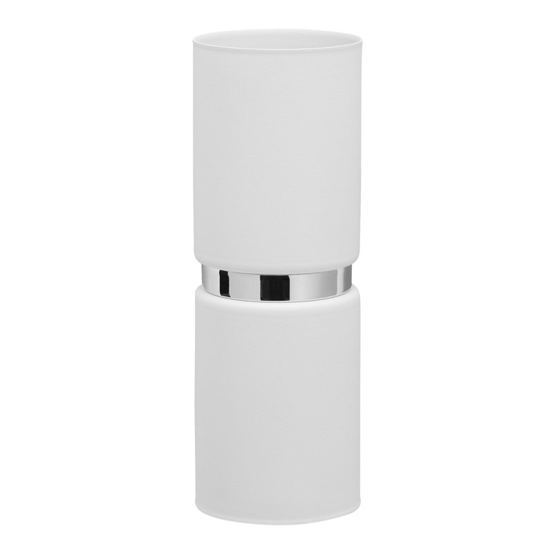 Haleigh Steel Wallchiere, Chrome Shade/White Frame