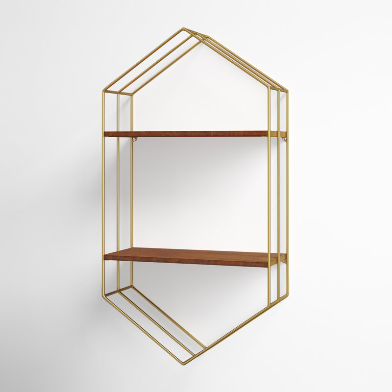 Moby Hexagon Metal Accent Shelf