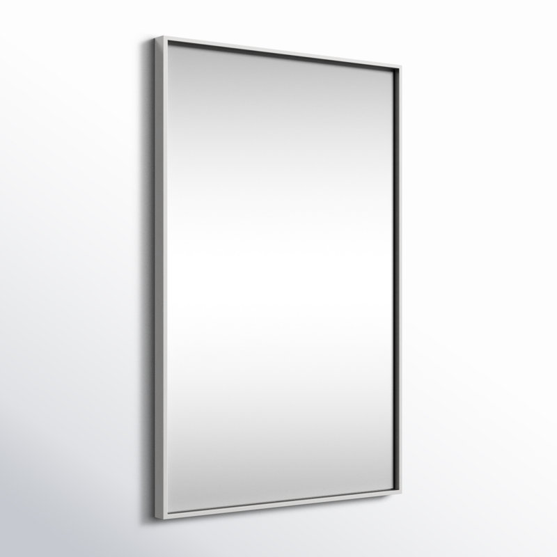 Sabine Metal Rectangle Wall Mirror, 18" x 28", Silver