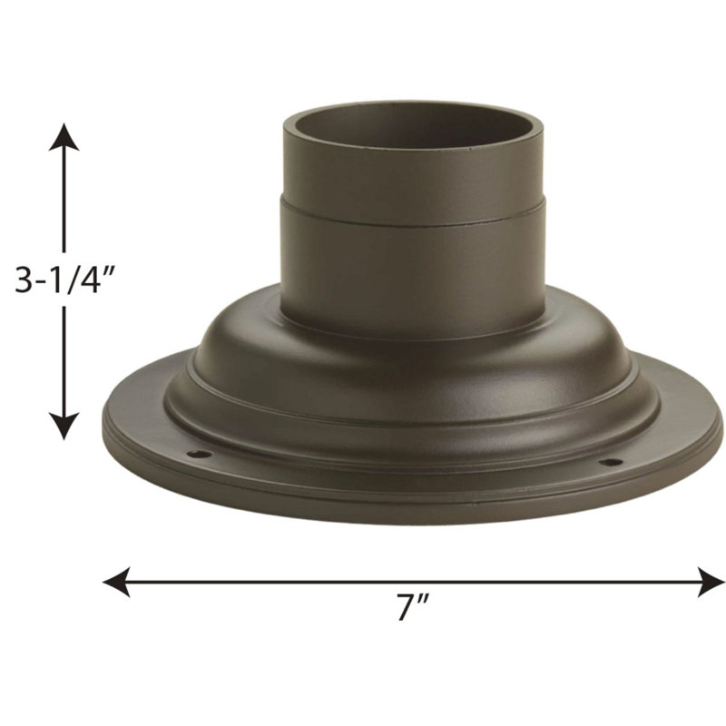 Base de pilier H 3,25 po Rawson, Bronze antique