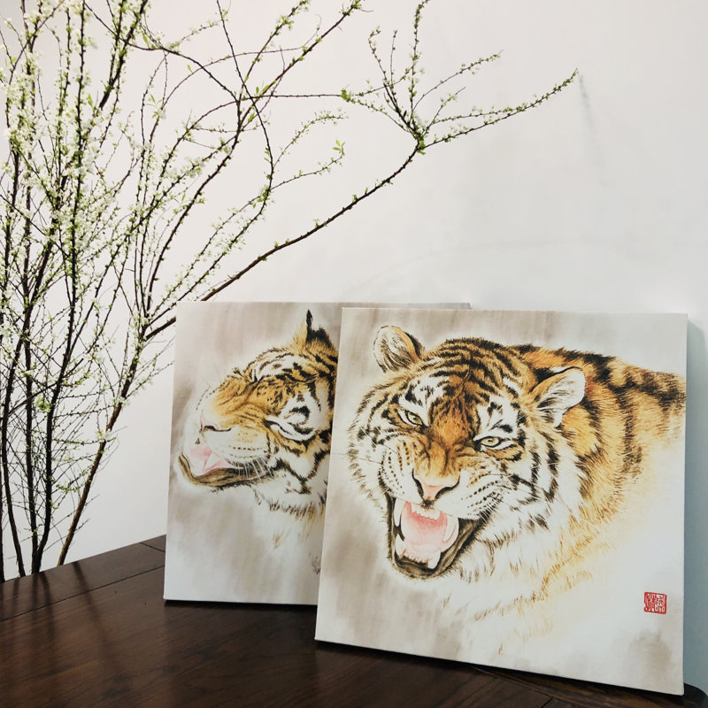 Tiger by Fiona Sheng - Wrapped Canvas Painting