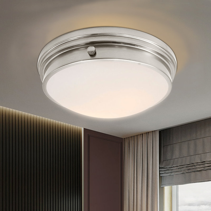 Glass LED Flush Mount, 4' H x 16" W x 16" D