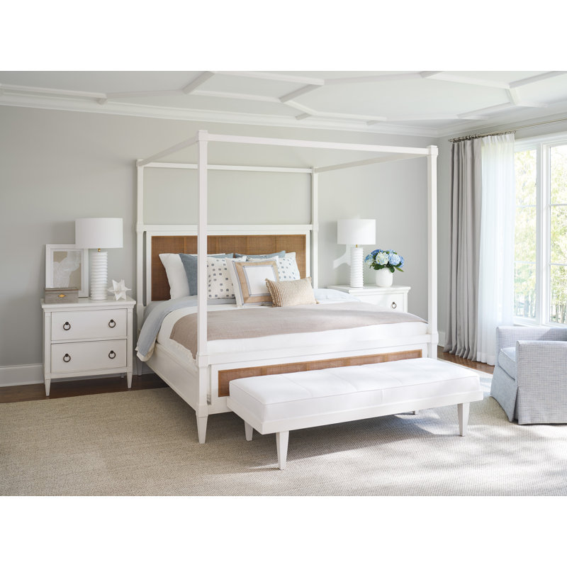 Laguna Canopy Bed, King, White