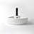 17.75in by 12.62in by 4.75 in Modern Triangular Ceramic Wash Basin Set: Comes with Cute Soap Holder and Drain - A Must - Have for Your Bathroom Upgrade