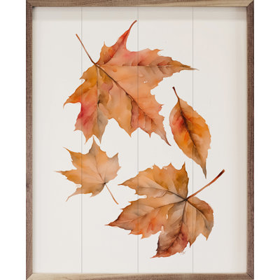 Four Autumn Leaves White