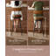 Upholstered Counter Stool with Metal Frame-1253715539