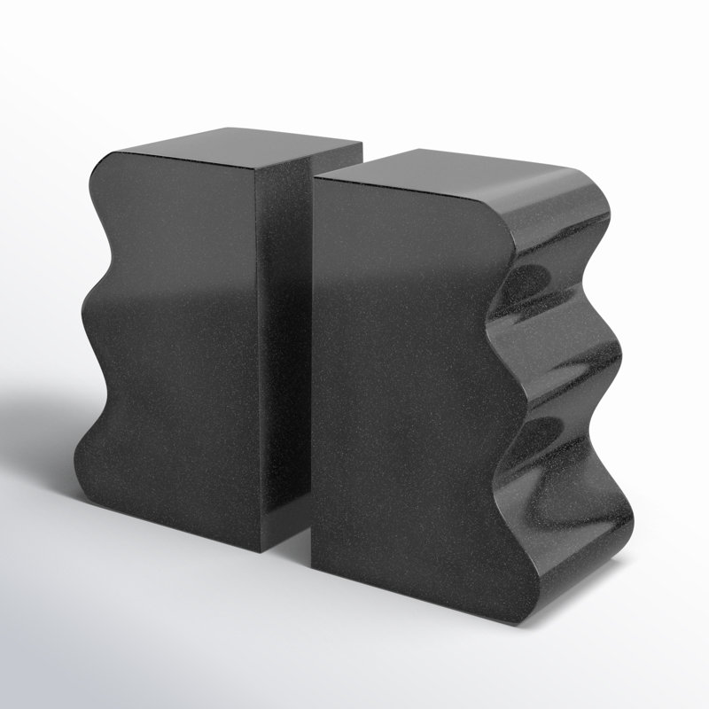 Moresby Aluminum Non-Skid Bookends, Dark Gray