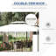 Pavillon de jardin 10 pi x 13 pi, double toit blanc crème - pour le jardin, la pelouse, la terrasse, idéal pour la terrasse