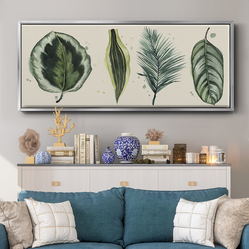 Palm Line - toile encadrée, H 20 po x l 50 po