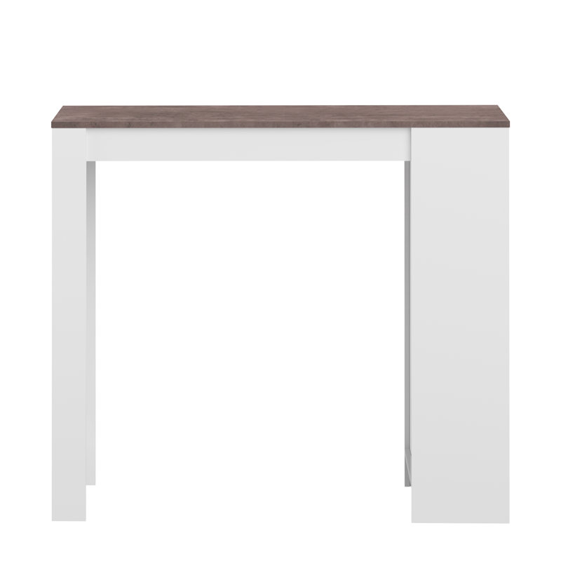 Neville Dining Table, White/ Concrete