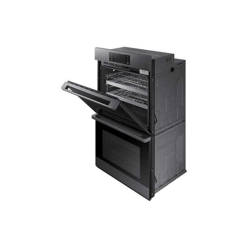 30" Double Wall Oven Steam, Contemporary, Graphite Stainless