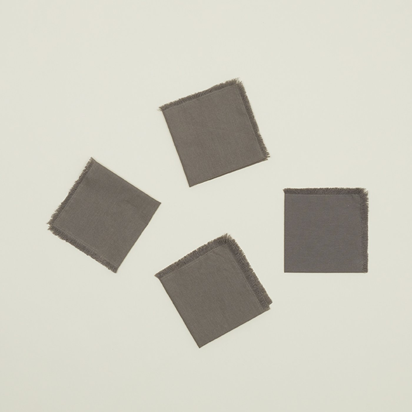 Essential Cocktail Napkin- Set Of 4, Dark Gray