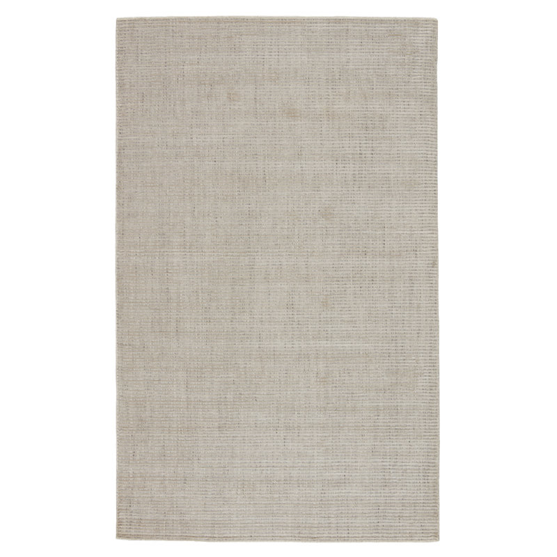 Tapis ivoire tissé à la main Elroy, Rectangle 10 pi x 14 pi