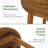 31.5-inch Solid Wood Round Dining Table For 2-4, Farmhouse Kitchen Table