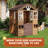 Wooden Kids Playhouse with Play Kitchen, Backyard Adventure Cottage for Toddlers and Children