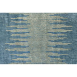 Abrash Ikat Hand-Tufted Wool Area Rug Cut/Loop Pile