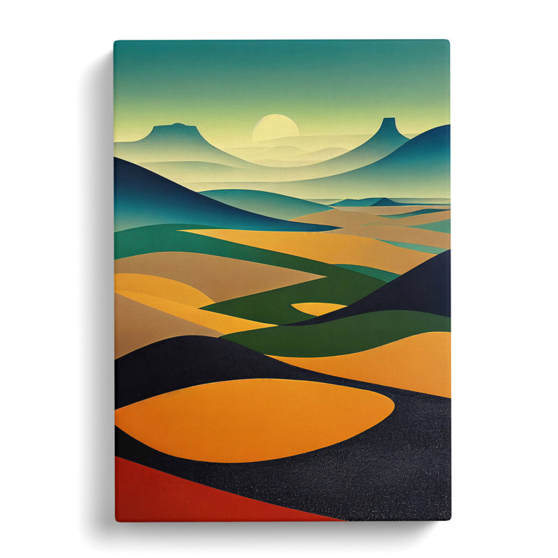 Abstract Landscape Meadow No.1 - Wrapped Canvas, 50cm H x 35cm W x 3cm D