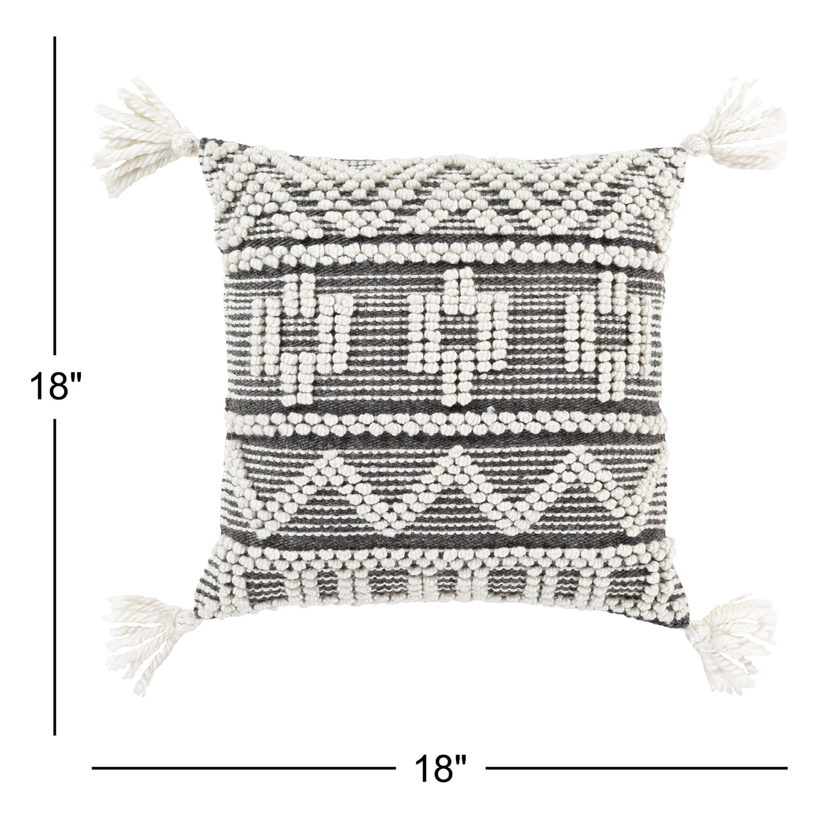 Reni Ikat Cotton Throw Pillow, 18" x 18", Down