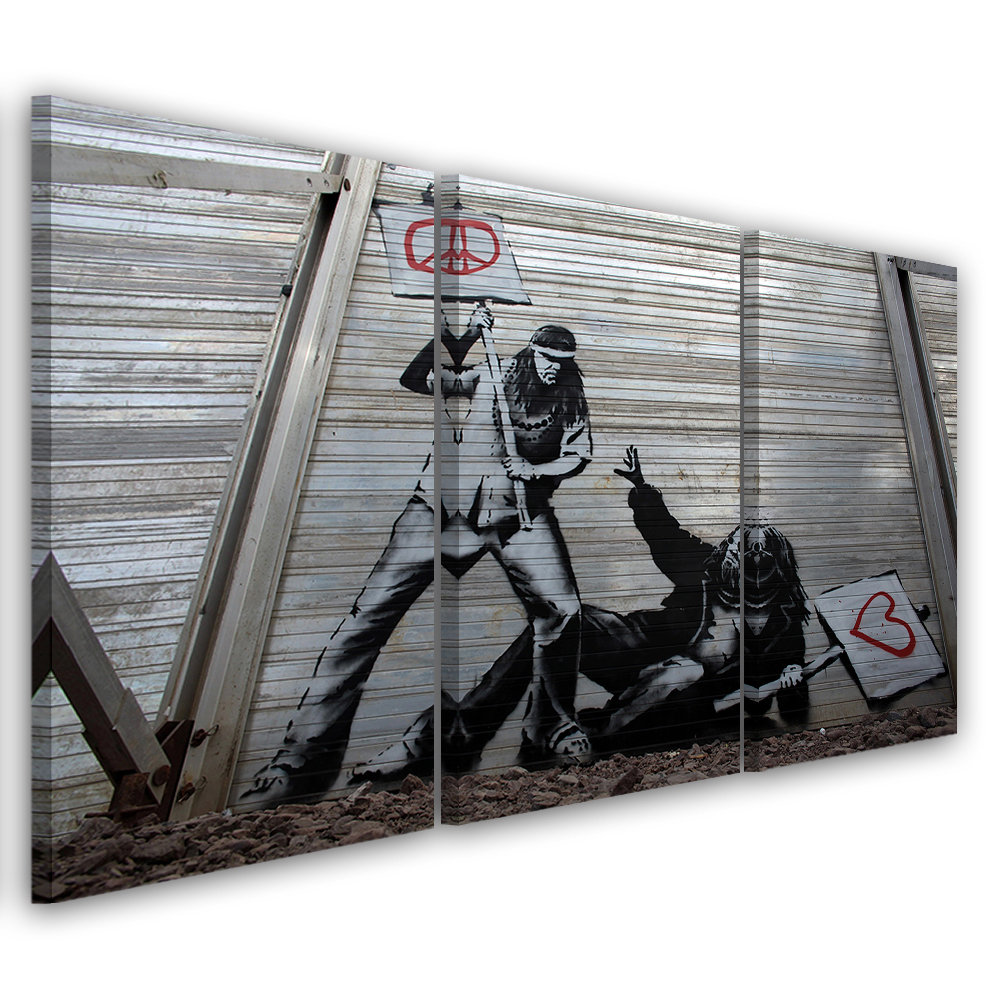 Leinwandbild Banksy Mural Street Art