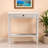 Drewery 1-Drawer Console Table in White Washed Finish, 31.22" H X 31.21" W X 9.61" D