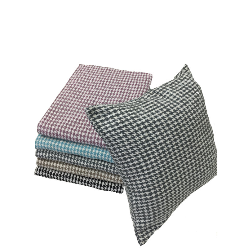 Throws Houndstooth Reversible Throw Pillow, Purple/White