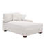 Chaise longue moderne rembourrée avec deux coussins et pieds en bois massif l 42,2 po Yalisa-1837404264-1853556373