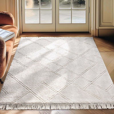  Tapis ivoire texturé Marina