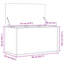 Boîte de rangement vidaXL chêne noir 33,07 x 16,54 x 18,11 po en bois d'ingénierie-1557901683-1557901681