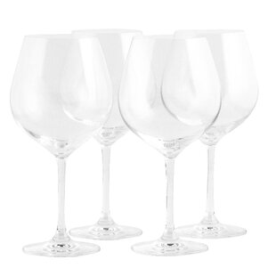 Epicure Personalized Crystal White Wine Glasses Set/4