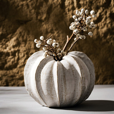 Vase décoratif en céramique blanche, joli petit vase à fleurs blanches pour la décoration intérieure, vases décoratifs en céramique de style bohème d'inspiration nordique moderne