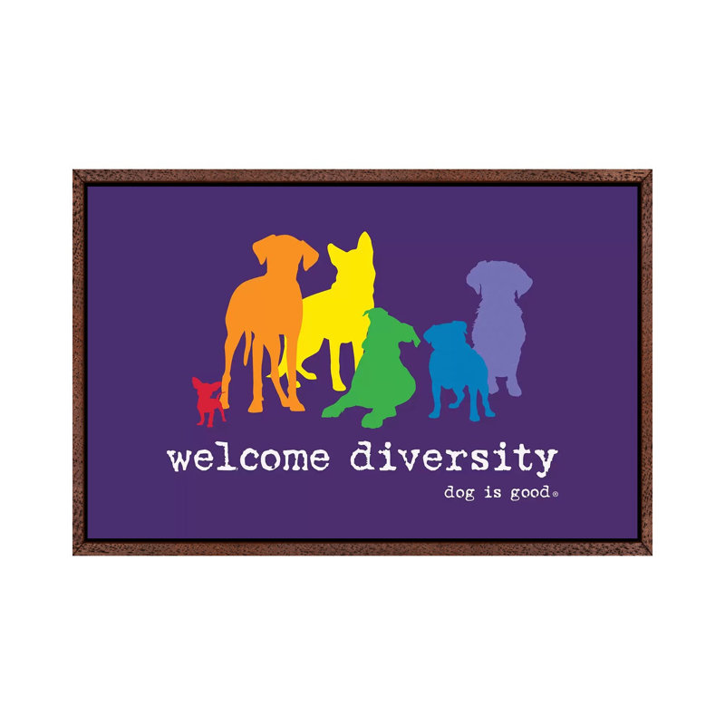 Diversity Pride - Print on Canvas, Classic Brown Wood Framed, 101.6cm H x 152.4cm W x 3.81cm D
