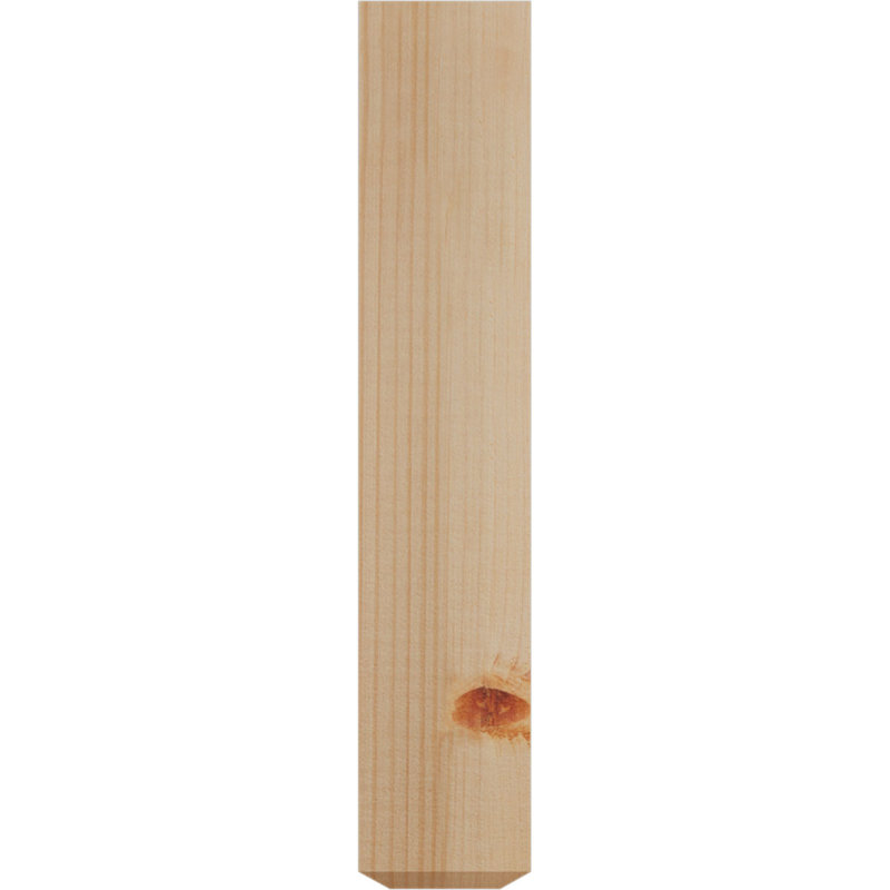 Support de fer simple de 2 po d'épaisseur Tristan, Sapin de Douglas de l 3 1/2 po x T 2 po (lisse), H 19 po x P 16 po