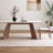 Retro-style solid wood rock plate dining table-1681028274