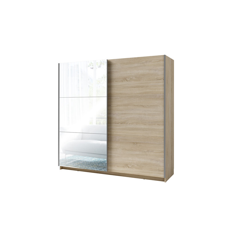 Blockus 2 Door Sliding Wardrobe, Oak