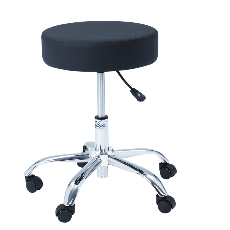 Tabouret pneumatique de bureau à hauteur réglable, Noir