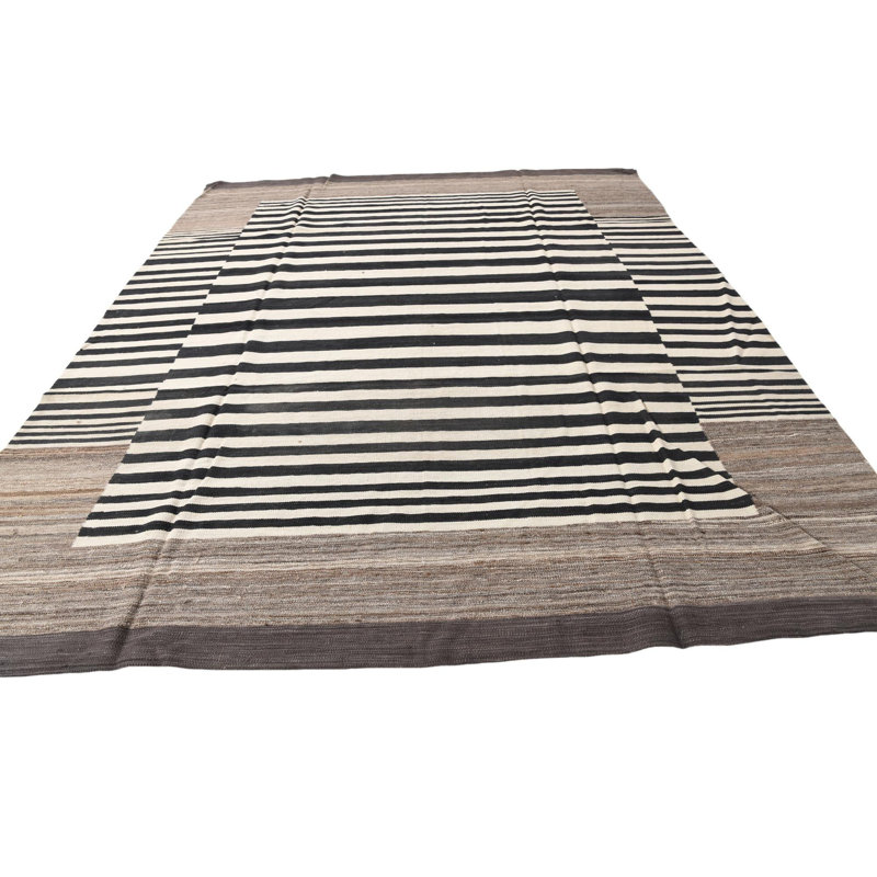 Tapis noir et blanc Ivey