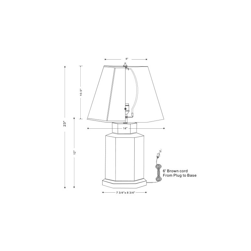 Canton Porcelain Table Lamp