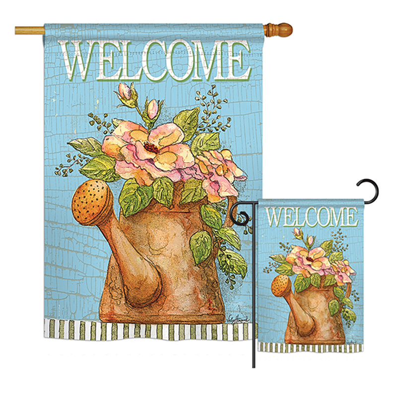 Double Sided 40'' H x 28'' W Polyester Flag Set